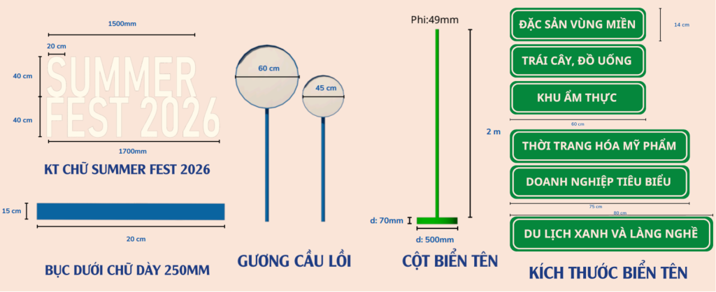 Tiểu cảnh booth Check-in SUMMER FEST 2026 (Nguồn: Công ty cổ phần hội chợ và xúc tiến thương mại FTP)