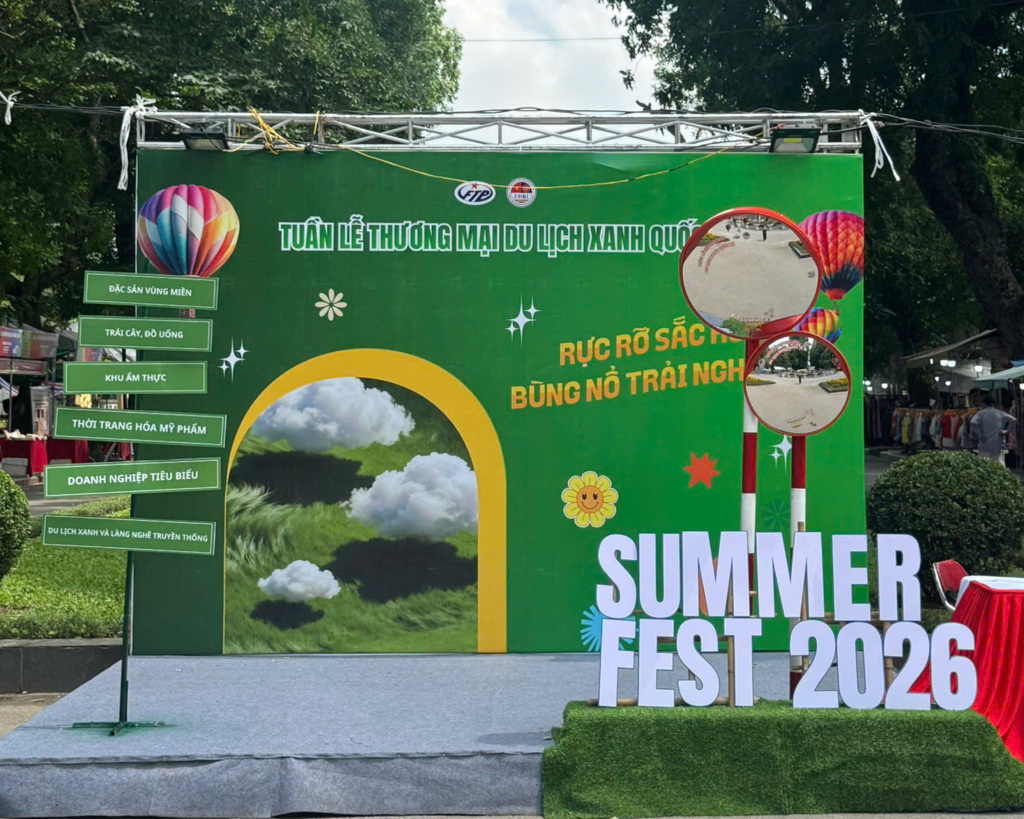 Booth Check-in SUMMER FEST 2026 (Nguồn: Công ty cổ phần hội chợ và xúc tiến thương mại FTP)