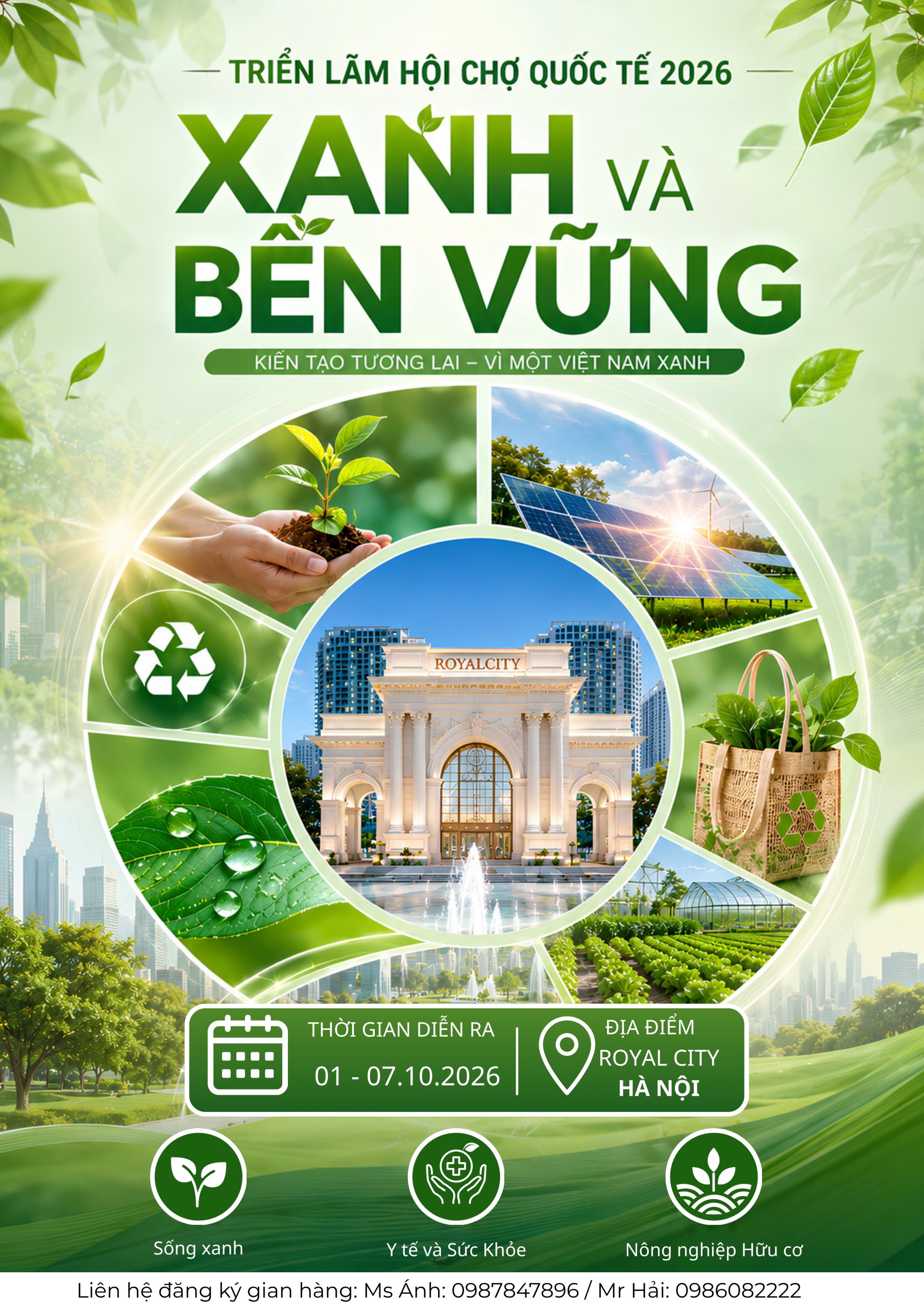 Poster giới thiệu Triển lãm Hội chợ Quốc tế Xanh và Bền vững 2026