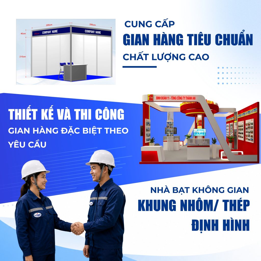 Thiết kế thi công gian hàng triển lãm và nhà bạt không gian FTP