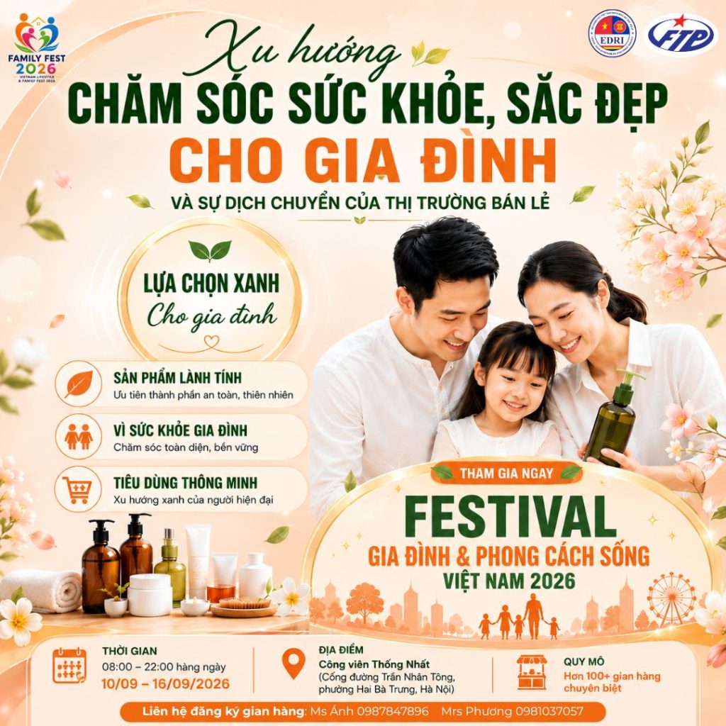 Chăm sóc sức khỏe và sắc đẹp cho gia đình tại Festival Gia đình và Phong cách sống Việt Nam 2026