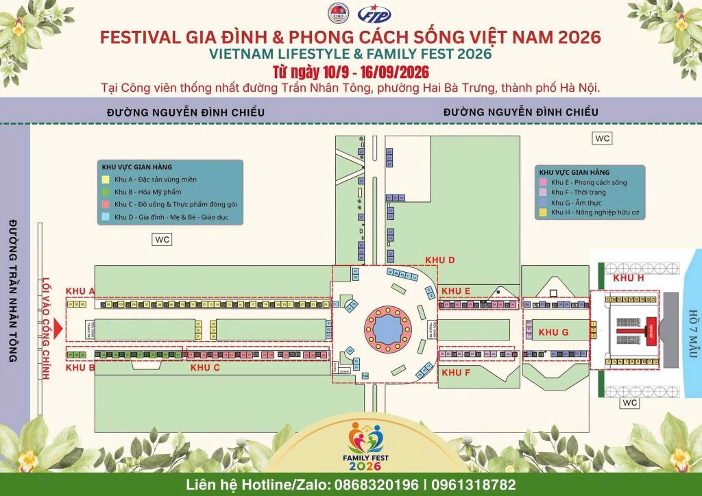 Sơ đồ Festival Gia đình & Phong cách sống 2026