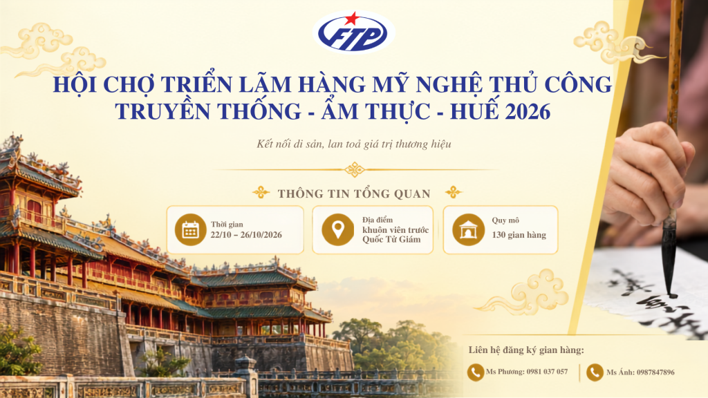 Hội chợ Triển lãm Hàng Mỹ nghệ Thủ công Truyền thống - Ẩm thực Huế 2026